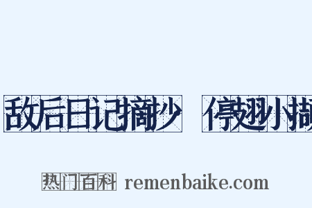 敌后日记摘抄·停翅小撷是什么意思的图片